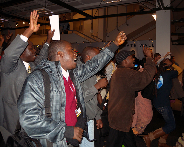 African delegates to UN Climate Convention protest, Copenhagen, Denmark