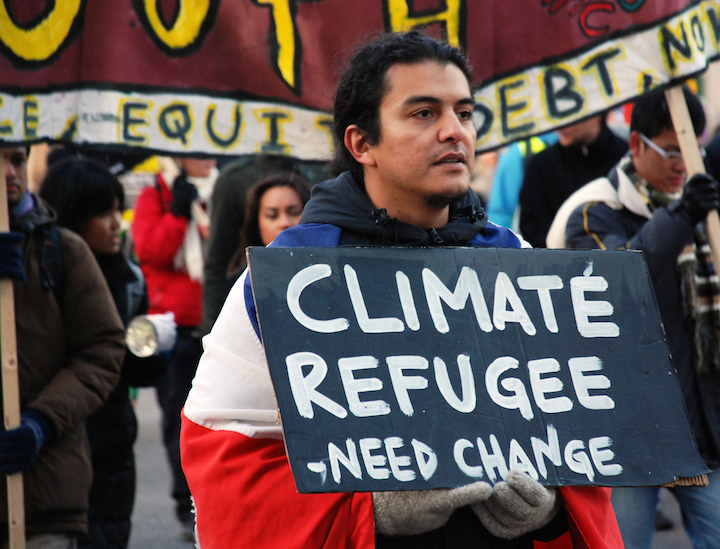 This photograph from a climate protest by Orin Langelle is on view in Allentown’s ¡Buen Vivir! gallery. 